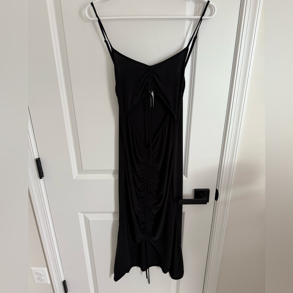 Black Cut Out Midi Dress